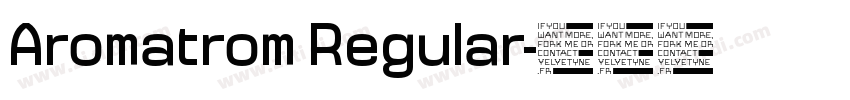Aromatrom Regular字体转换